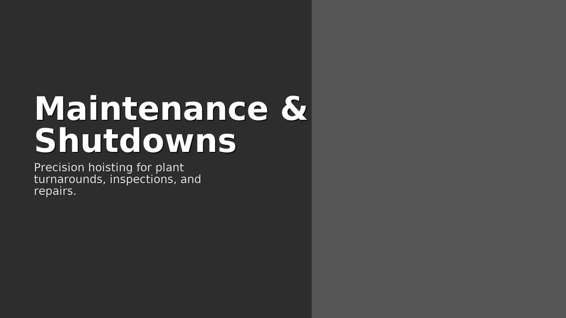 Shutdown turnaround